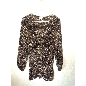 Joie Louvre Silk Faux Wrap Blouse S‎